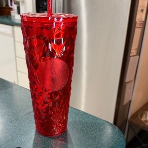 Starbucks Ruby Red Textured Tumbler